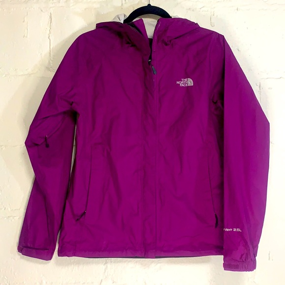 The North Face Purple Venture 2 HyVent 2.5L Hooded Waterproof Rain Jacket Sz S - Picture 2 of 7